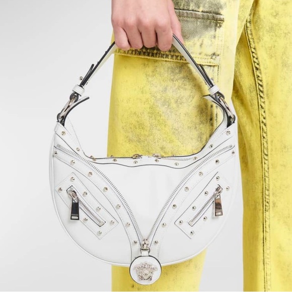 Versace repeat Medusa leather logo hobo crossbody bag  NEW - Picture 4 of 13